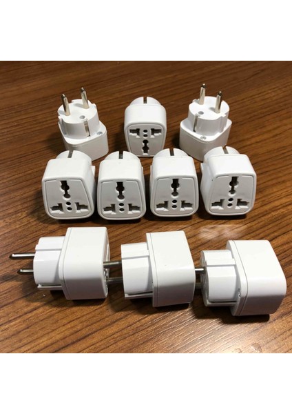 Kare Tipi Ingiliz Universal Adaptör Fiş Dönüştürücü 10 Adet