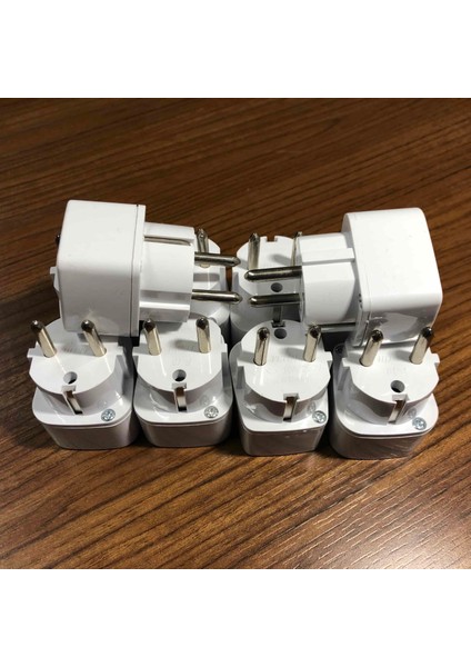 Topraklı Üniversal Dönüştürücü Elektrik Piriz Ucu Amerikan Ingiliz Fiş Dönüştürücü Başlık 10 Adet