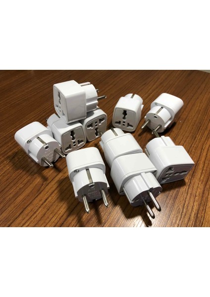 Ingiliz Fiş Adaptör Çevirici Ingiliz-Türk Çevirici Priz Adaptör 10 Adet