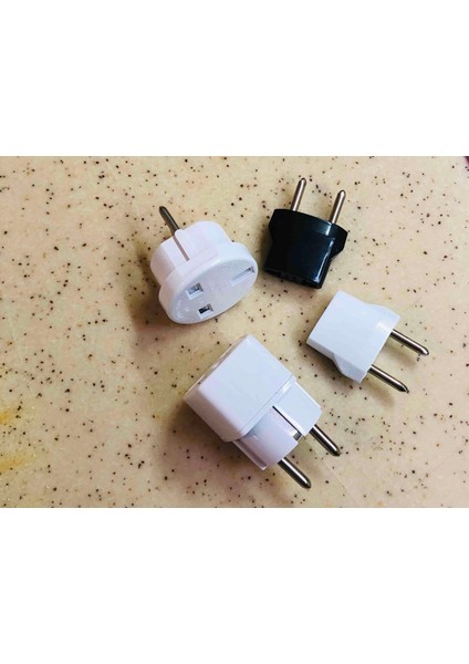 Farklı Ülkelere Ait Elektrik Priz Ucu Dönüştürücüler 4 Adet Çevirici Fiş Amerika Ingiliz Galler