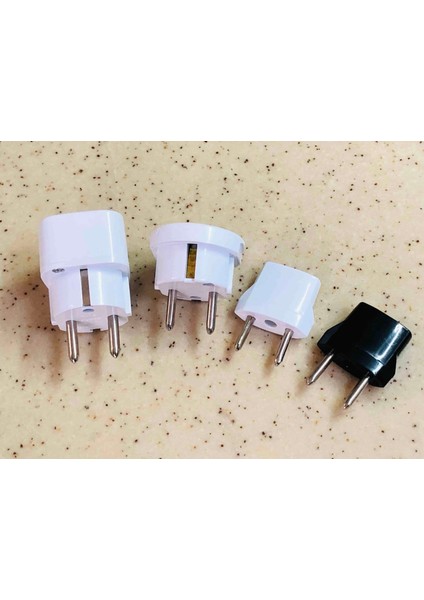 Farklı Ülkelere Ait Elektrik Priz Ucu Dönüştürücüler 4 Adet Çevirici Fiş Amerika Ingiliz Galler