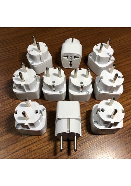 10 Adet Ingiliz Priz Çevirici Fiş Dönüştürücü Mini Adaptör