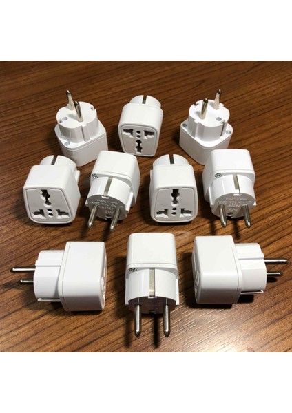 10 Adet Ingiliz Priz Çevirici Fiş Dönüştürücü Mini Adaptör