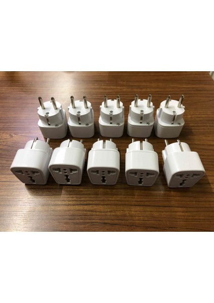 10 Adet Ingiliz Priz Çevirici Fiş Dönüştürücü Mini Adaptör