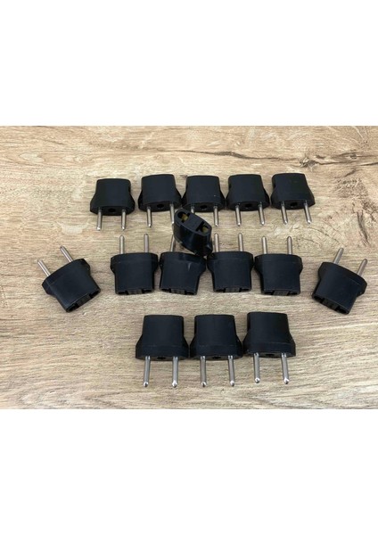 Amerika 2 Pinli Fişinden Türk Fişine Çevirici 15 Adet Siyah Türkiye Avrupa Uç Yerli Üretim fiyatları