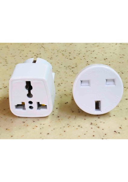 2 Adet Universal Çevirici Priz Amerikan Ingiliz Fiş Dönüştürücü Türk Tipe Çeviren Başlık Topralı