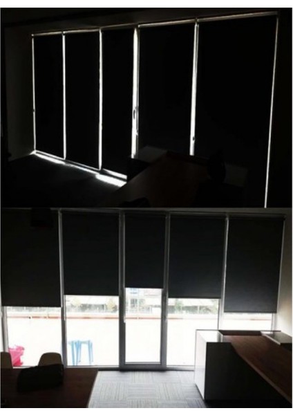 Modern Blackout Karartma Stor Perde Alüminyum Kasalı Yüksek Kaliteli - Siyah