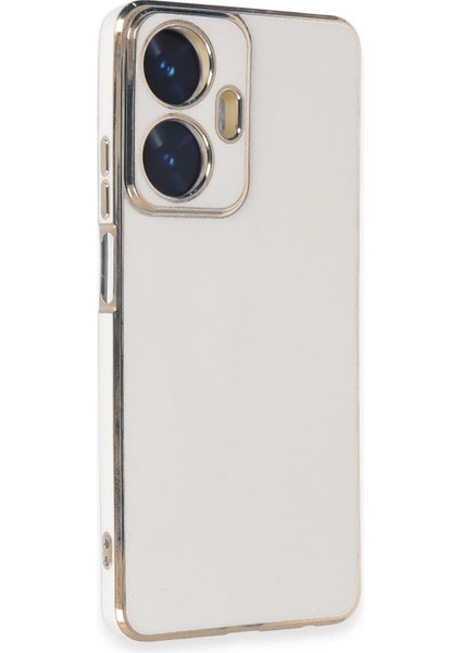 Realme C55 Kılıf Olive Plated Beyaz