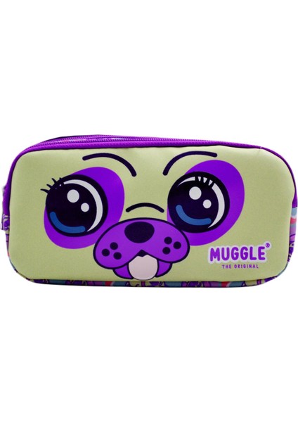 Dog Mor 2 Gözlü Kalemlik Çantası (MU-7020)