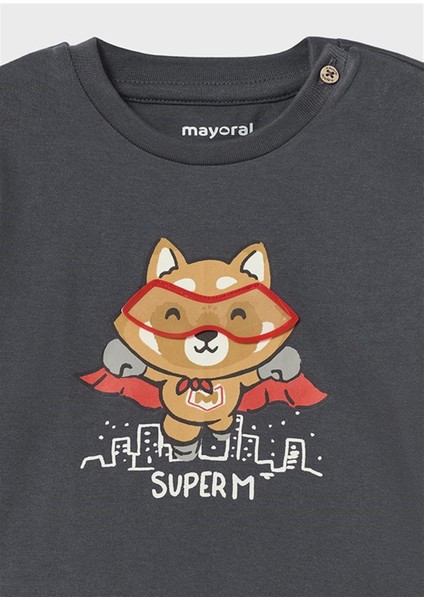 Erkek Bebek Baskılı Sweatshirt