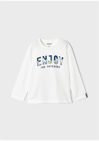 Erkek Çocuk Kabartma Baskılı Sweatshirt