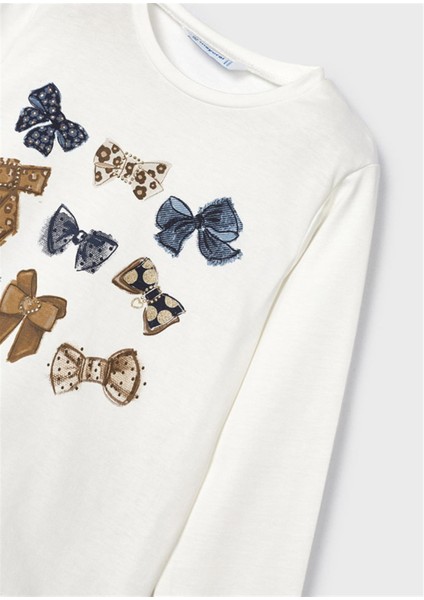 Kız Çocuk Saç Bantlı Baskılı Sweatshirt