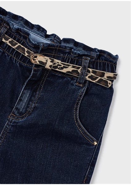 Kız Çocuk Kemerli Kot Pantolon