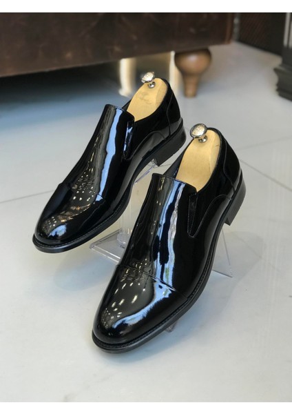 Italyan Stil Iç Dış Rugan Deri Klasik Erkek Ayakkabı Siyah T9742 modelleri