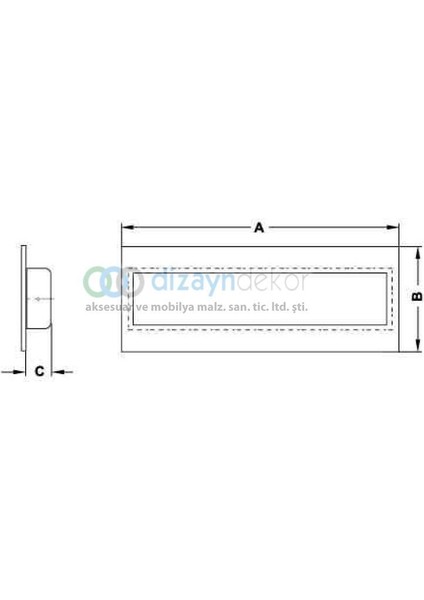 Gömme Kulp Mat Siyah 125 mm