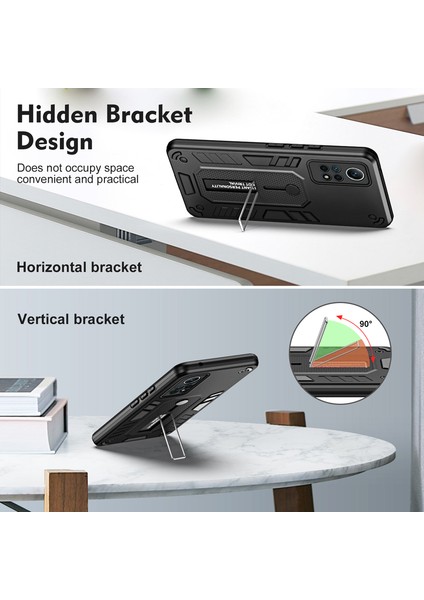 For Xiaomi Redmi 12C Görünmez Braket Zırh Ağır Koruma Cep Telefonu Kılıfları (Yurt Dışından) modelleri