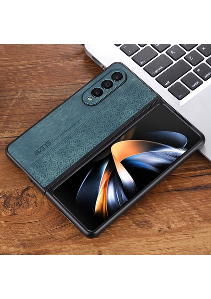 Samsung Galaxy Z Fold 3 Için Uygun Kabartmalı Desen Retro Cep Telefonu Kılıfları (Yurt Dışından)