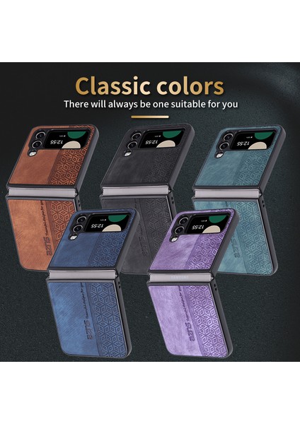 Samsung Galaxy Z Flip 3 Için Uygun Kabartmalı Desen Retro Cep Telefonu Kılıfları (Yurt Dışından) indirimleri