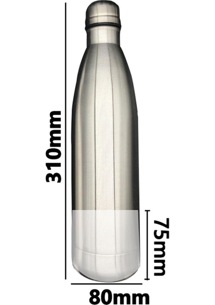 Paslanmaz Çelik Termos Gizli Bölmeli 750 ml Kişiye Özel