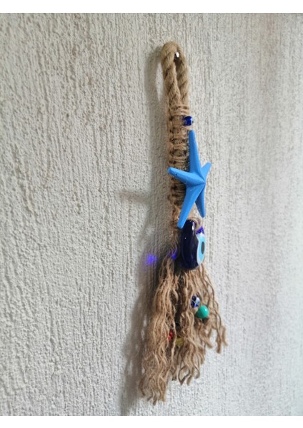 Minik Mavi Nazar Boncuklu Makrome Duvar Balkon Süsü fiyatları