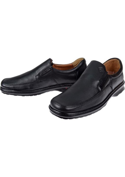 Hakiki Deri Battal Boy Comfort Erkek Ayakkabı FRD-1942 SİYAH fırsatları