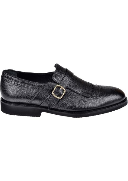 Hakiki Deri Tokalı Klasik Erkek Ayakkabı PLM-2700 SİYAH fiyatları