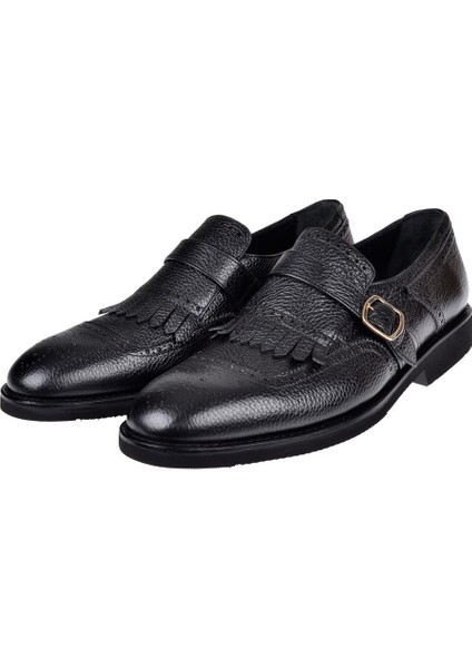 Hakiki Deri Tokalı Klasik Erkek Ayakkabı PLM-2700 SİYAH fırsatları