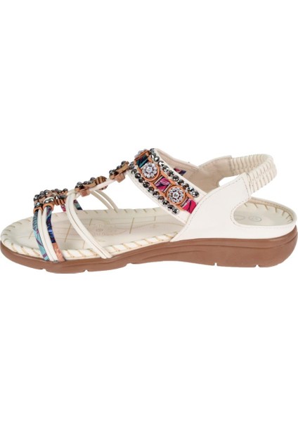 Taşlı Comfort Kadın Sandalet GJ-15083 Beyaz modelleri
