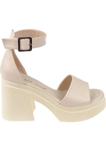 Platform Taban Kadın Sandalet SMS-1623 BEJ fiyatları