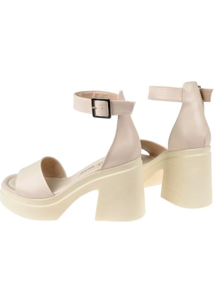 Platform Taban Kadın Sandalet SMS-1623 BEJ indirimleri
