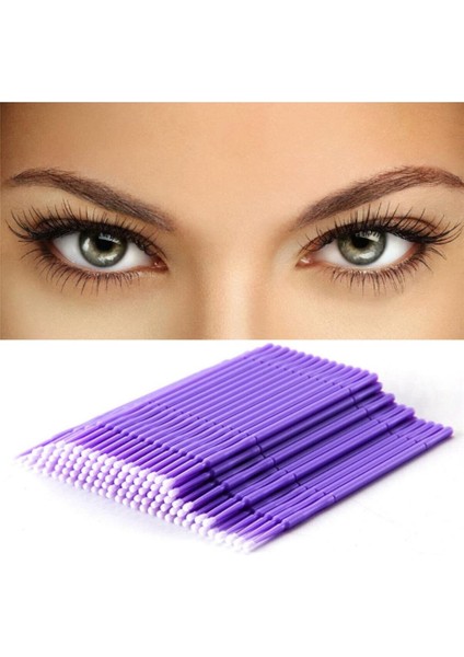 Kozmetik Lash Lifting Microbrush Çubukları 100'LÜ