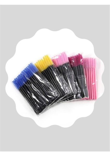 Kozmetik Kaş ve Kirpik Fırçası 150 Adet ( 50 Li x 3 Paket ) Set