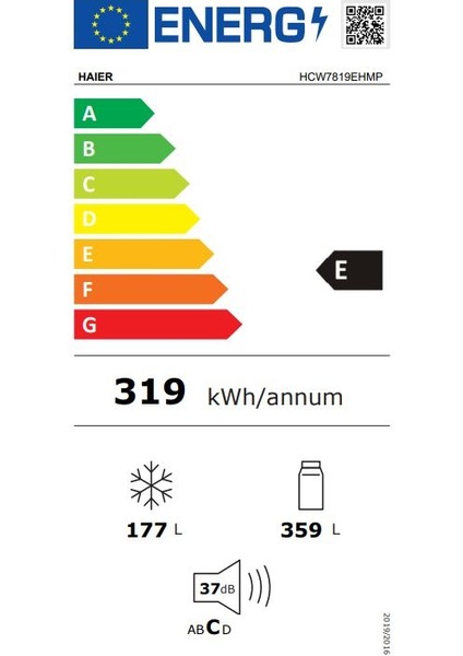 HCW7819EHMP 536 Lt Gardırop Tipi Wi-Fi Bağlantılı No Frost Buzdolabı