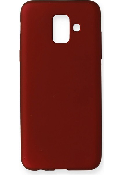 Samsung Galaxy A6 2018 Kılıf Premium Rubber Silikon - Bordo