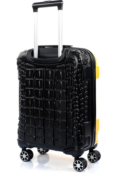 Sarı-Siyah Ççs 5201 Crocodıle Abs Büyük Boy Valiz modelleri