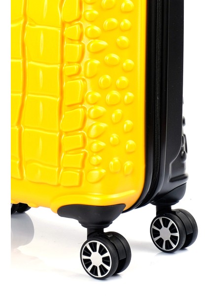 Sarı-Siyah Ççs 5201 Crocodıle Abs Büyük Boy Valiz indirimleri