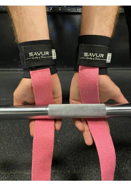 Bilekli Fitness Strap - Lifting Straps, Ağırlık Kayışı Siyah