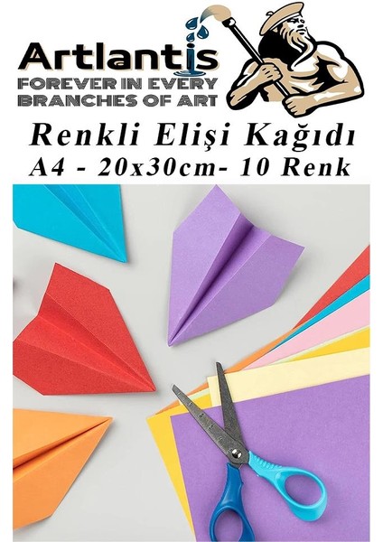 Elişi Kağıdı A4 10 Renk 1 Paket El Işi Kağıdı 10 Lu Kreş Ana Sınıfı Okul Öncesi Sınıf Malzemesi fırsatları