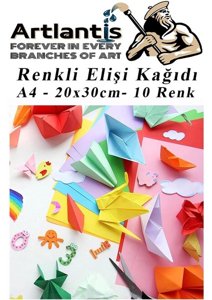 Elişi Kağıdı A4 10 Renk 1 Paket El Işi Kağıdı 10 Lu Kreş Ana Sınıfı Okul Öncesi Sınıf Malzemesi indirimleri