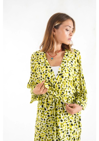 Olivie Yeşil Kadın Kimono