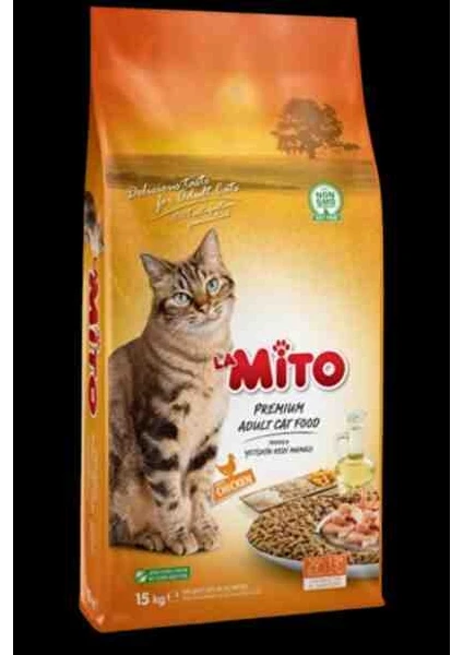 La Mito Adult Cat tavuklu Yetişkin Kedi Maması 1kg×2 Adet