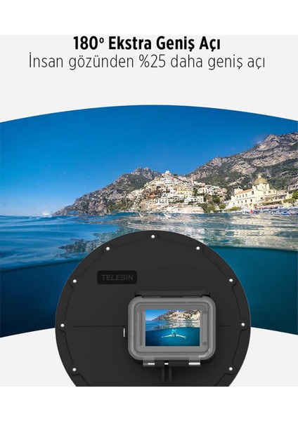 GP-DMP-T09 Gopro Hero 9 10 11 12 Su Altı Dome Port