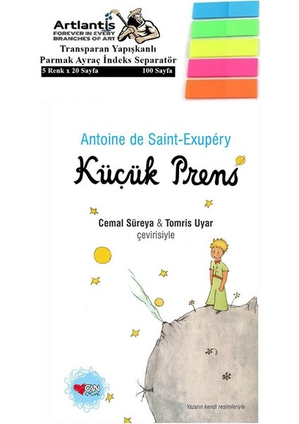 Küçük Prens Antoine De Saint-Exupéry 107 Sayfa Karton Kapak 1 Adet Fosforlu Transparan Kitap Ayraç 1 Paket