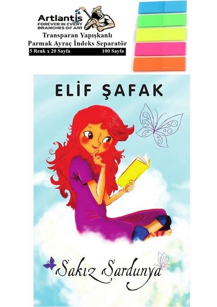 Sakız Sardunya Elif Şafak 151 Sayfa Karton Kapak 1 Adet Fosforlu Transparan Kitap Ayraç 1 Paket