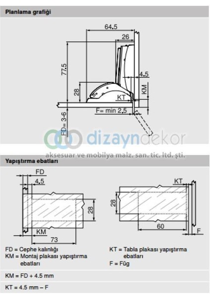 Cristallo Cam Menteşesi Frenli 79C4568 + 173L6100