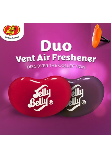 Jelly Belly Duovent Kalotifer Geçme Koku Tutti Fruitti  14GR. Muz, Mandalina, Vanilya, Ahududu Aroma