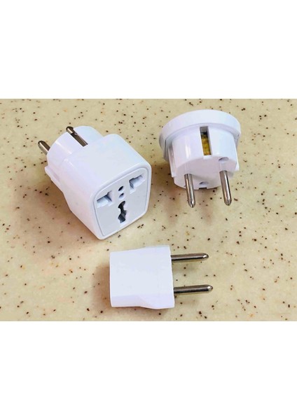 3 Tane Farklı Tip Üniversal Elektrik Prizi Dönüştürücü Seti Amerikan Ingiliz Avusturalya Singapur