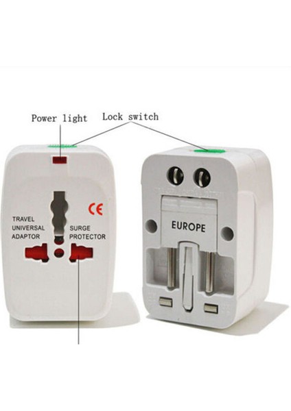 PM-2886 Unıversal Çoklu Priz Çevirici Seyahat Adaptör (125V-250V-6A-13A)