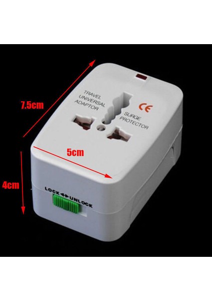 PM-2886 Unıversal Çoklu Priz Çevirici Seyahat Adaptör (125V-250V-6A-13A)