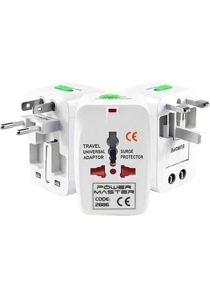 PM-2886 Unıversal Çoklu Priz Çevirici Seyahat Adaptör (125V-250V-6A-13A)